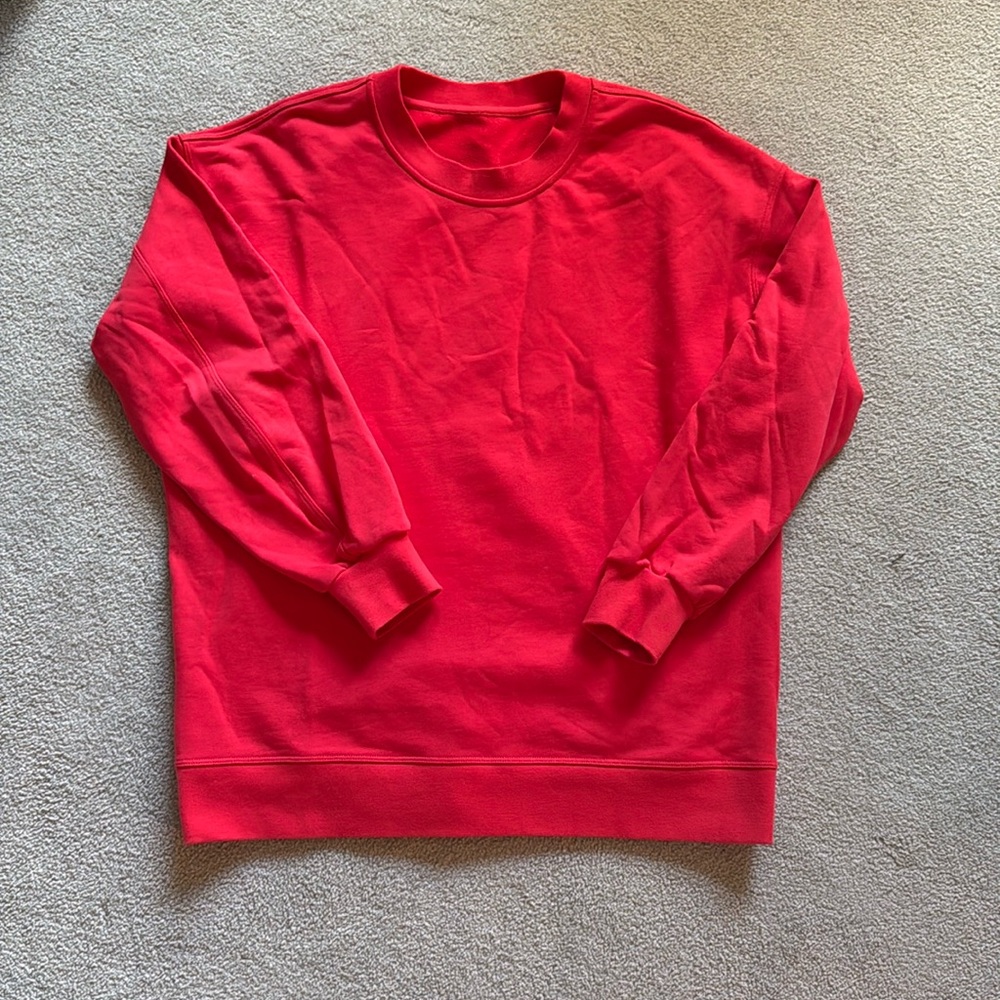 Lulu lemon red crew neck sweatshirt